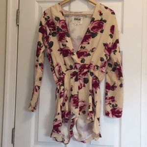 Stone Cold Fox silk Jumper Romper